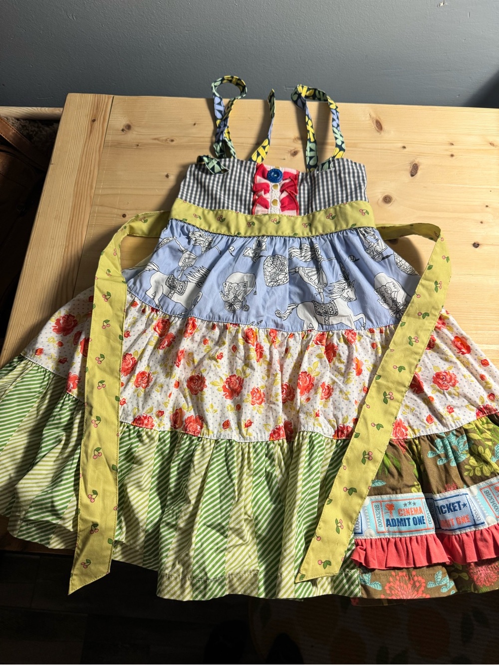 Matilda Jane Kids Patchwork Sundress - Yellow & Multi Color